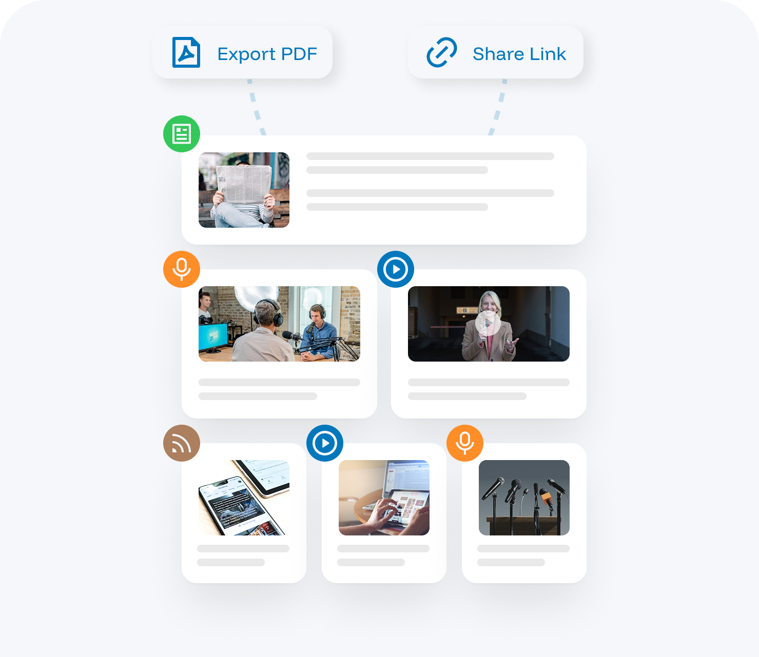 Final generated TeamBrief newsletter ready to share via PDF or Link